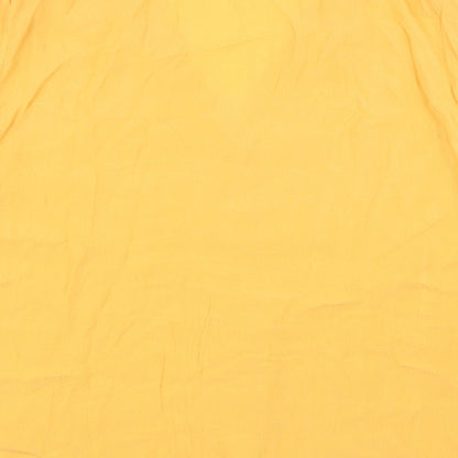 Womens UK Size 16 Marks and Spencer Orange Basic Button-Up