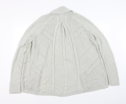 Womens UK Size 14 Marks and Spencer Grey Cardigan Jumper