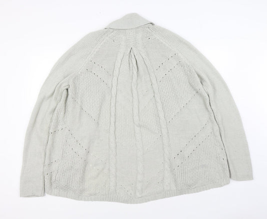 Womens UK Size 14 Marks and Spencer Grey Cardigan Jumper