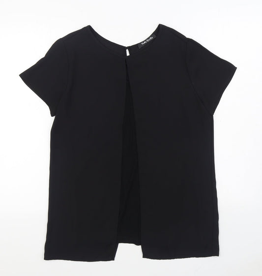 Betty Barclay Womens Black Polyester Basic Blouse Size 12 Boat Neck