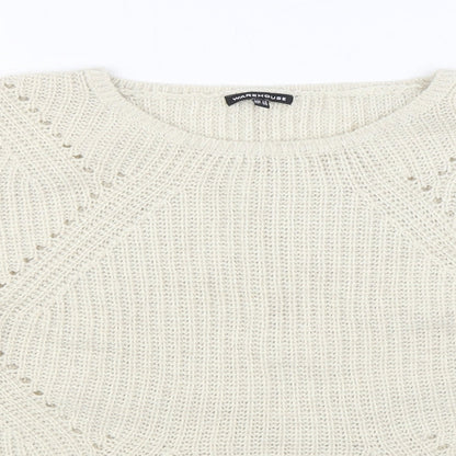 Womens UK Size 12 Warehouse Beige Pullover Jumper