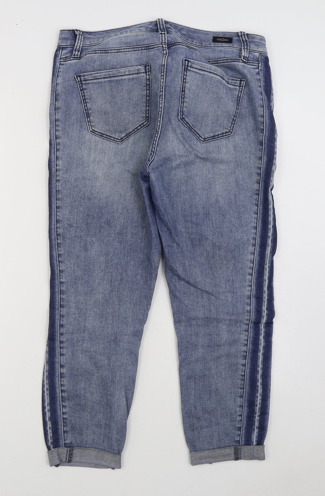 Liverpool Womens Blue Cotton Straight Jeans Size 12 L24 in Regular Zip