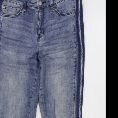 Liverpool Womens Blue Cotton Straight Jeans Size 12 L24 in Regular Zip