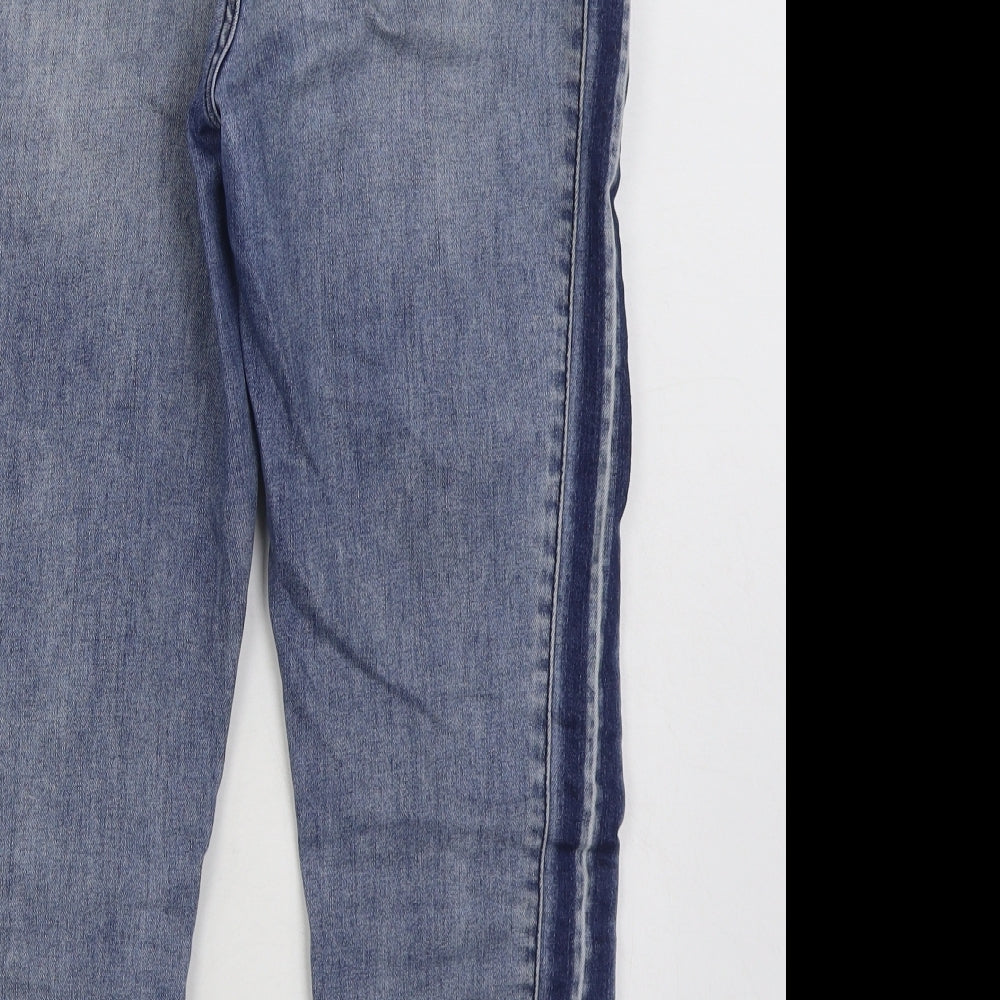 Liverpool Womens Blue Cotton Straight Jeans Size 12 L24 in Regular Zip