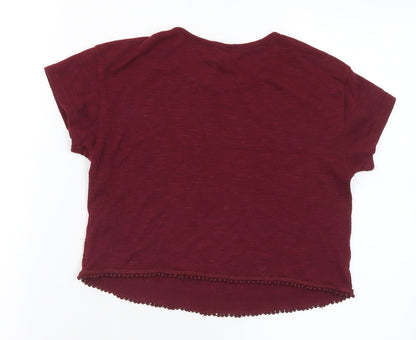 New Look Girls Red Round Neck Polyester Vest Jumper Size 10-11 Years
