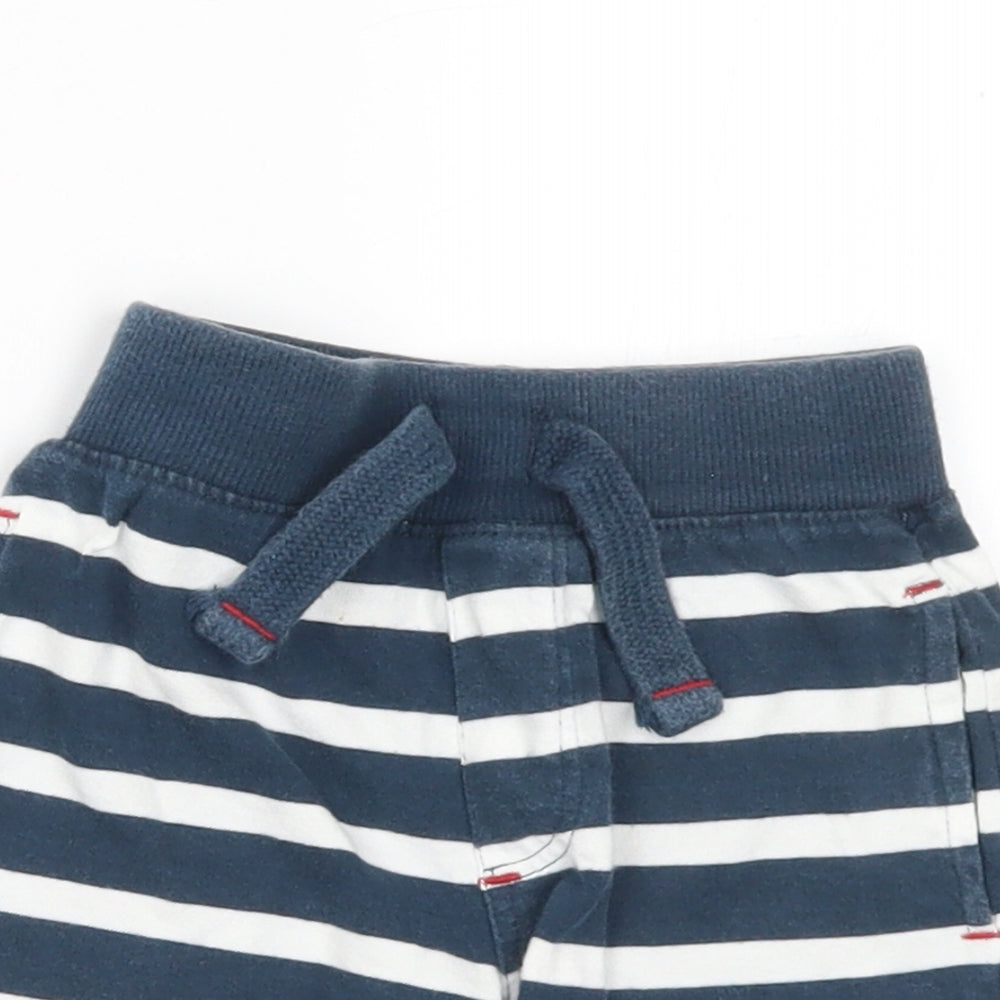 Dunnes Stores Boys Blue Striped Cotton Cropped Trousers Size 12-18 Months