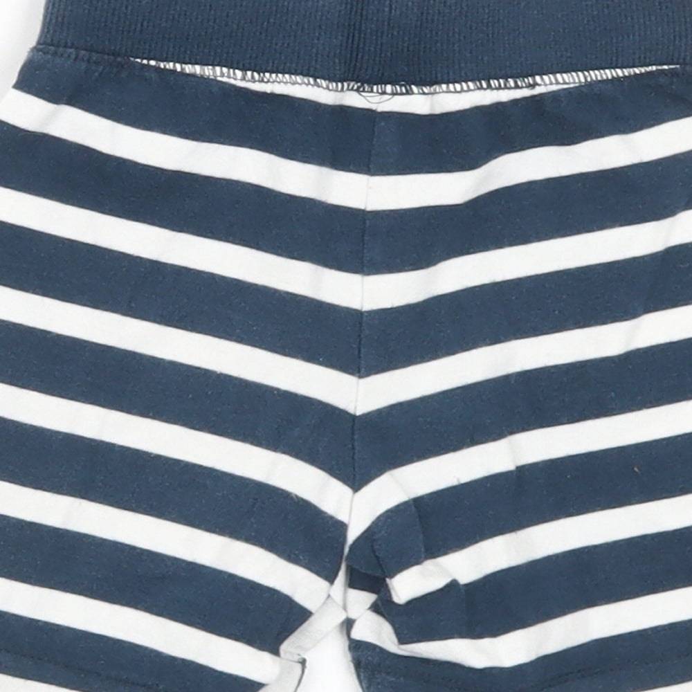 Dunnes Stores Boys Blue Striped Cotton Cropped Trousers Size 12-18 Months