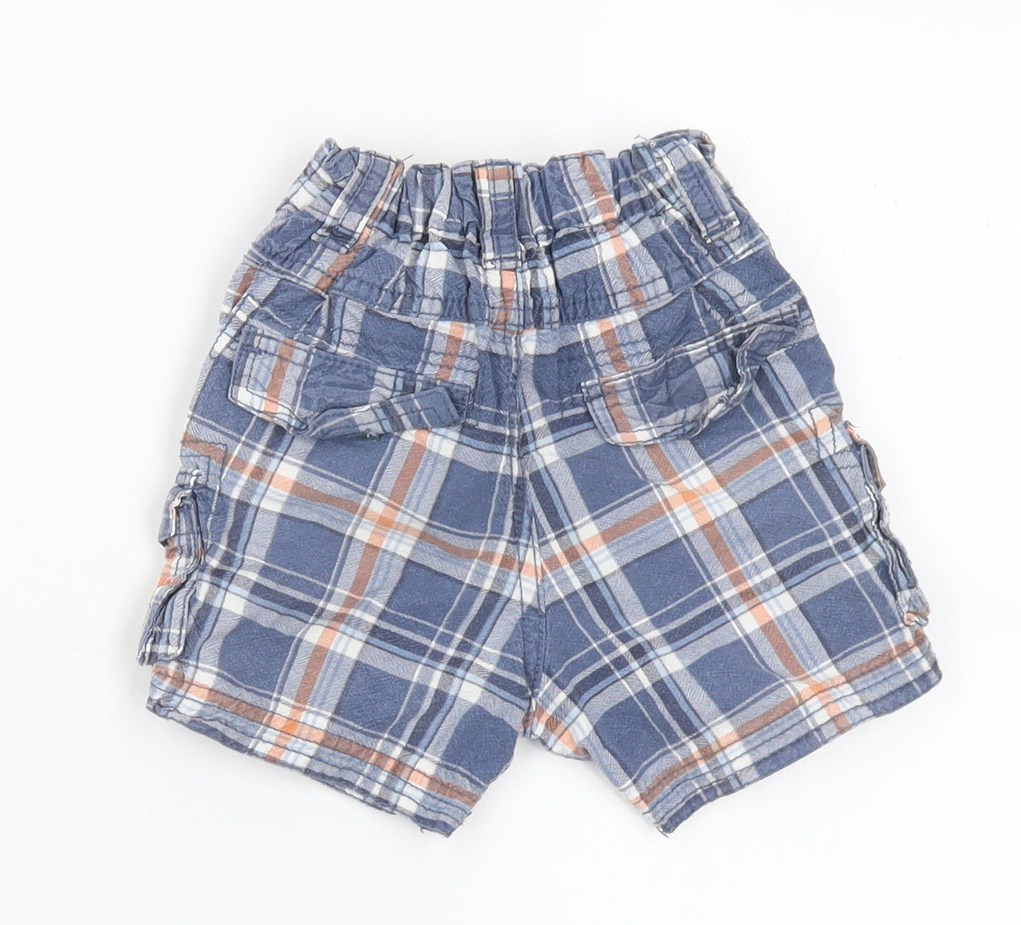 George Boys Multicoloured Plaid Cotton Cropped Trousers Size 12-18 Months