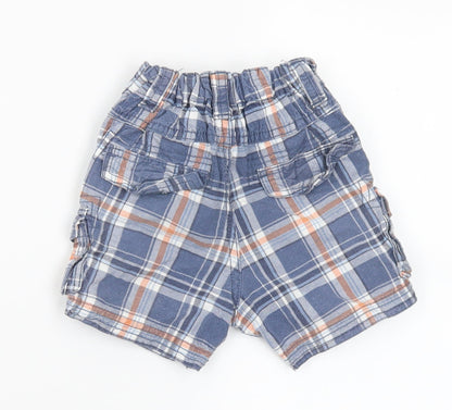 George Boys Multicoloured Plaid Cotton Cropped Trousers Size 12-18 Months