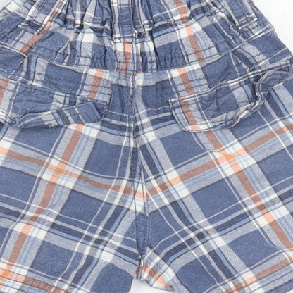 George Boys Multicoloured Plaid Cotton Cropped Trousers Size 12-18 Months
