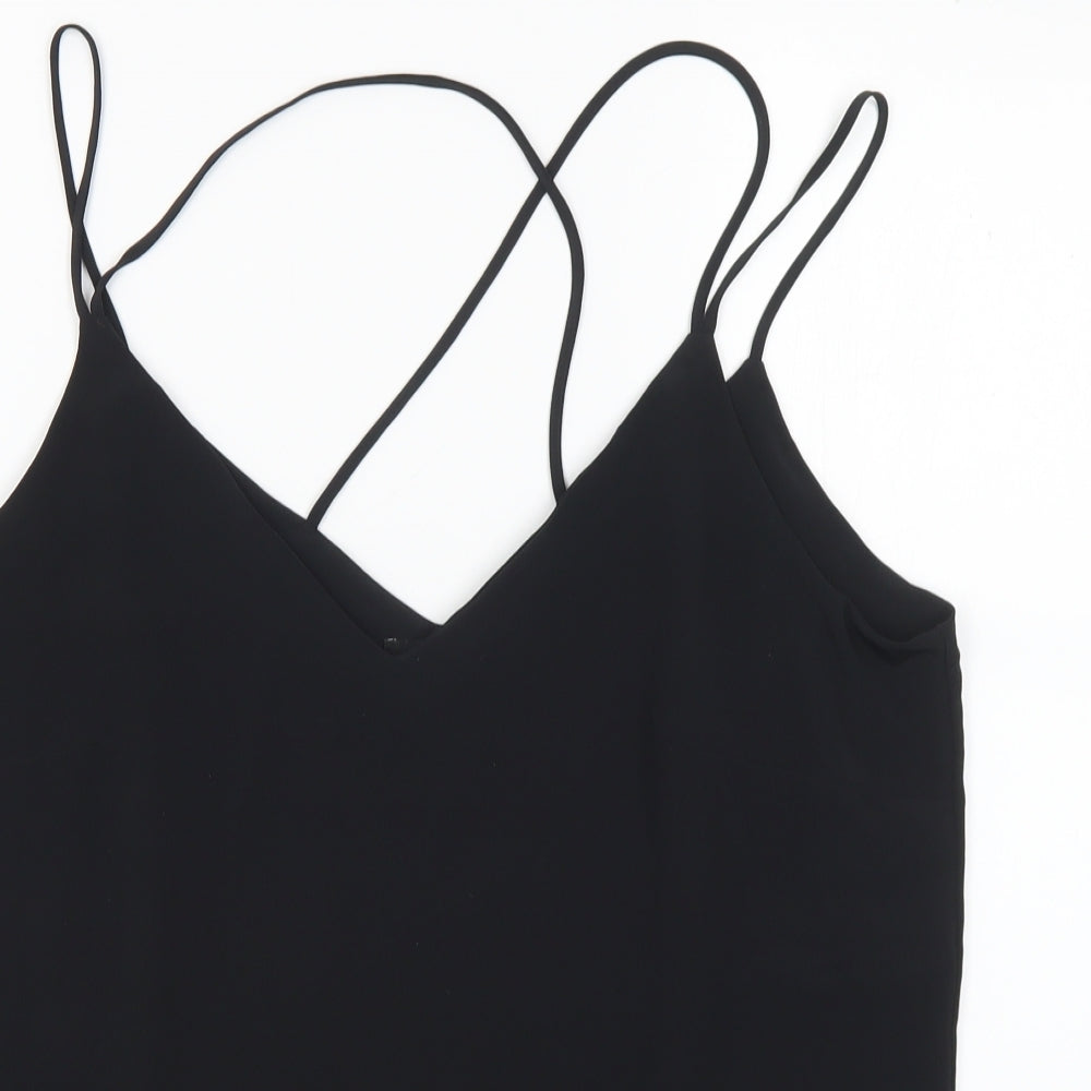 F&F Womens Beige Polyester Cropped Tank Size 14 V-Neck