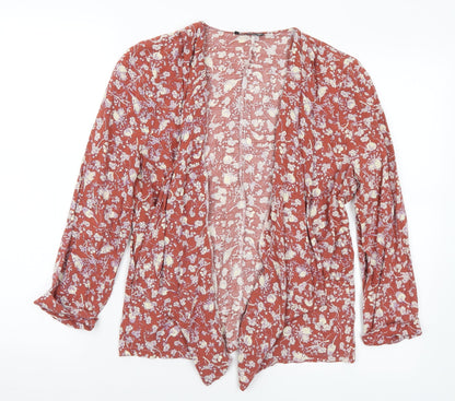Daisy Collection Womens Multicoloured Floral Viscose Basic Blouse Size 12 V-Neck