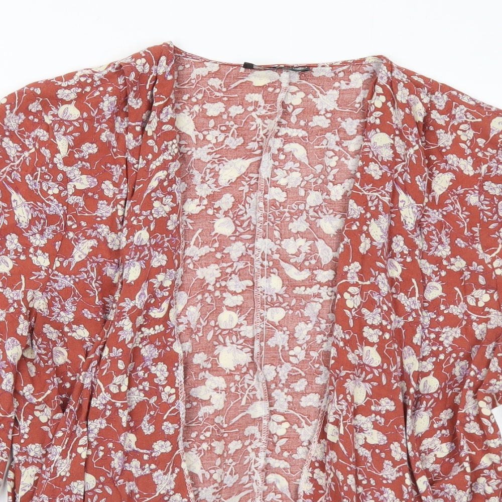 Daisy Collection Womens Multicoloured Floral Viscose Basic Blouse Size 12 V-Neck