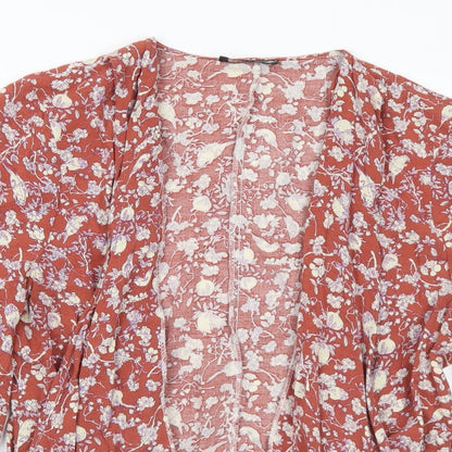 Daisy Collection Womens Multicoloured Floral Viscose Basic Blouse Size 12 V-Neck