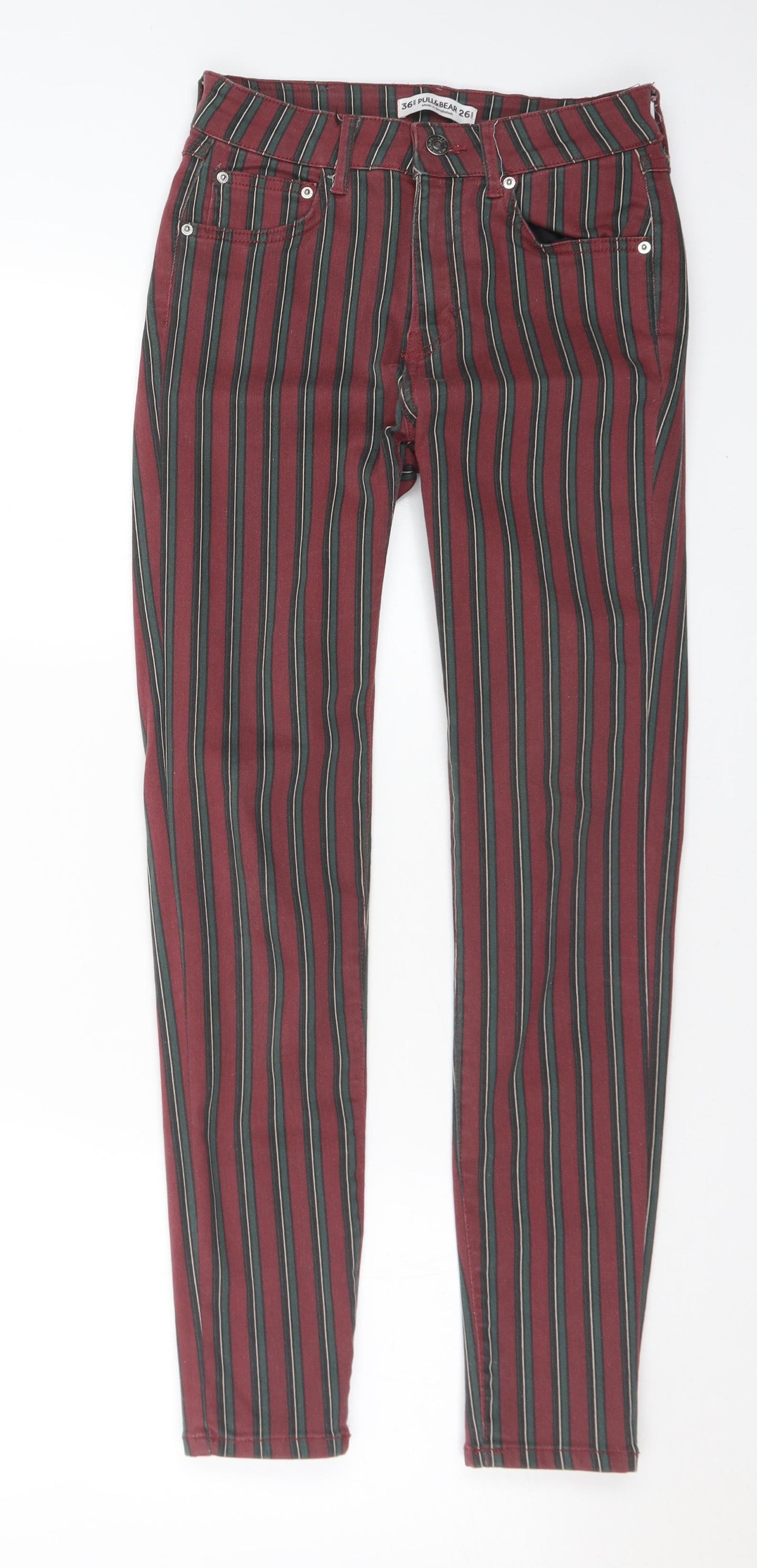 Womens UK Size 26 in Pull&Bear Regular Fit  Multicoloured Trousers