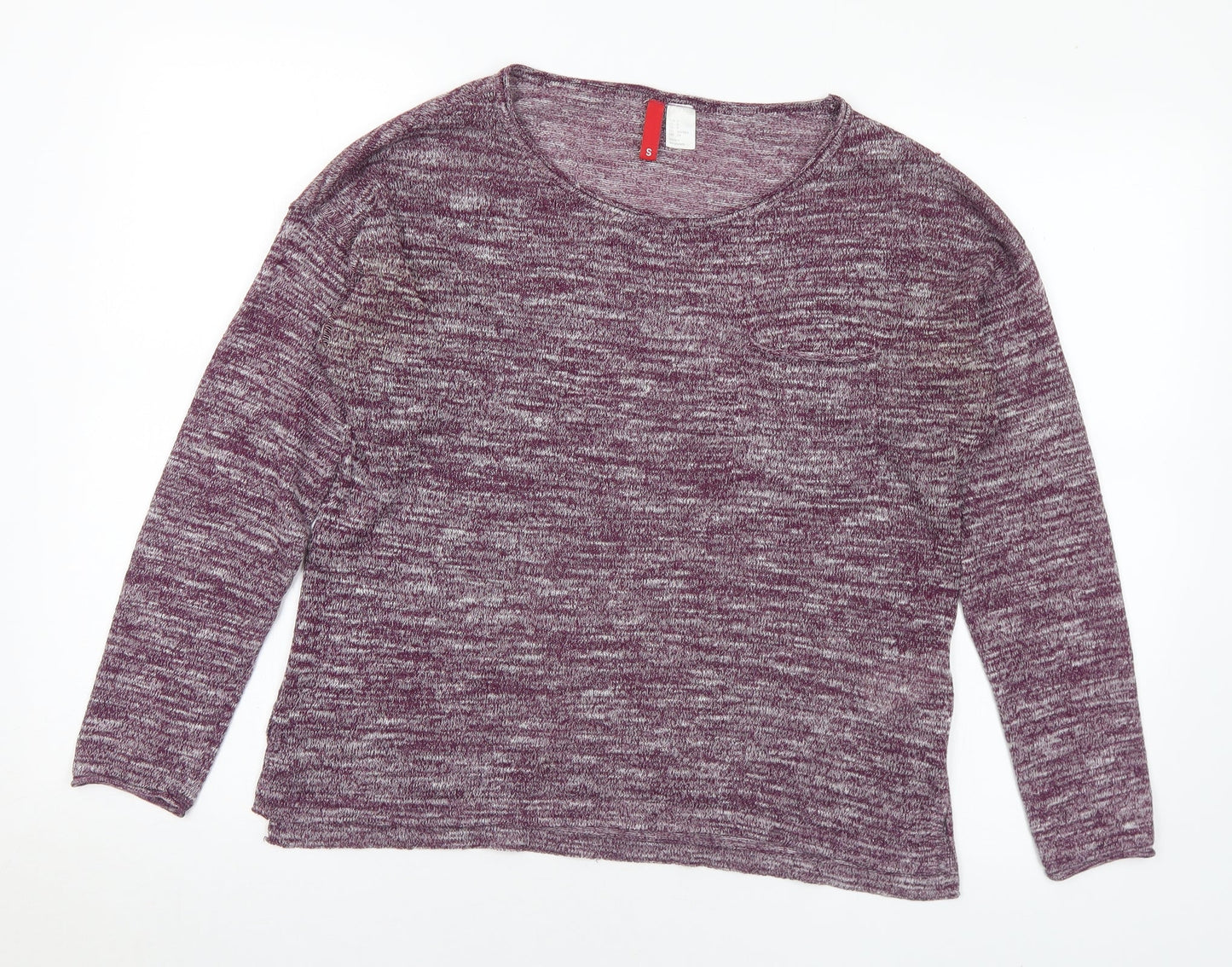 Womens UK Size S Divided Purple Pullover Jumper
