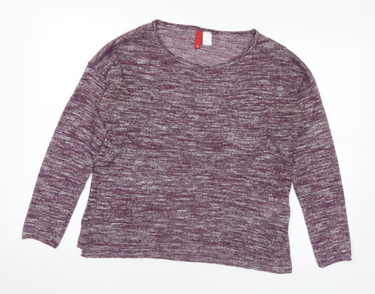 Womens UK Size S Divided Purple Pullover Jumper