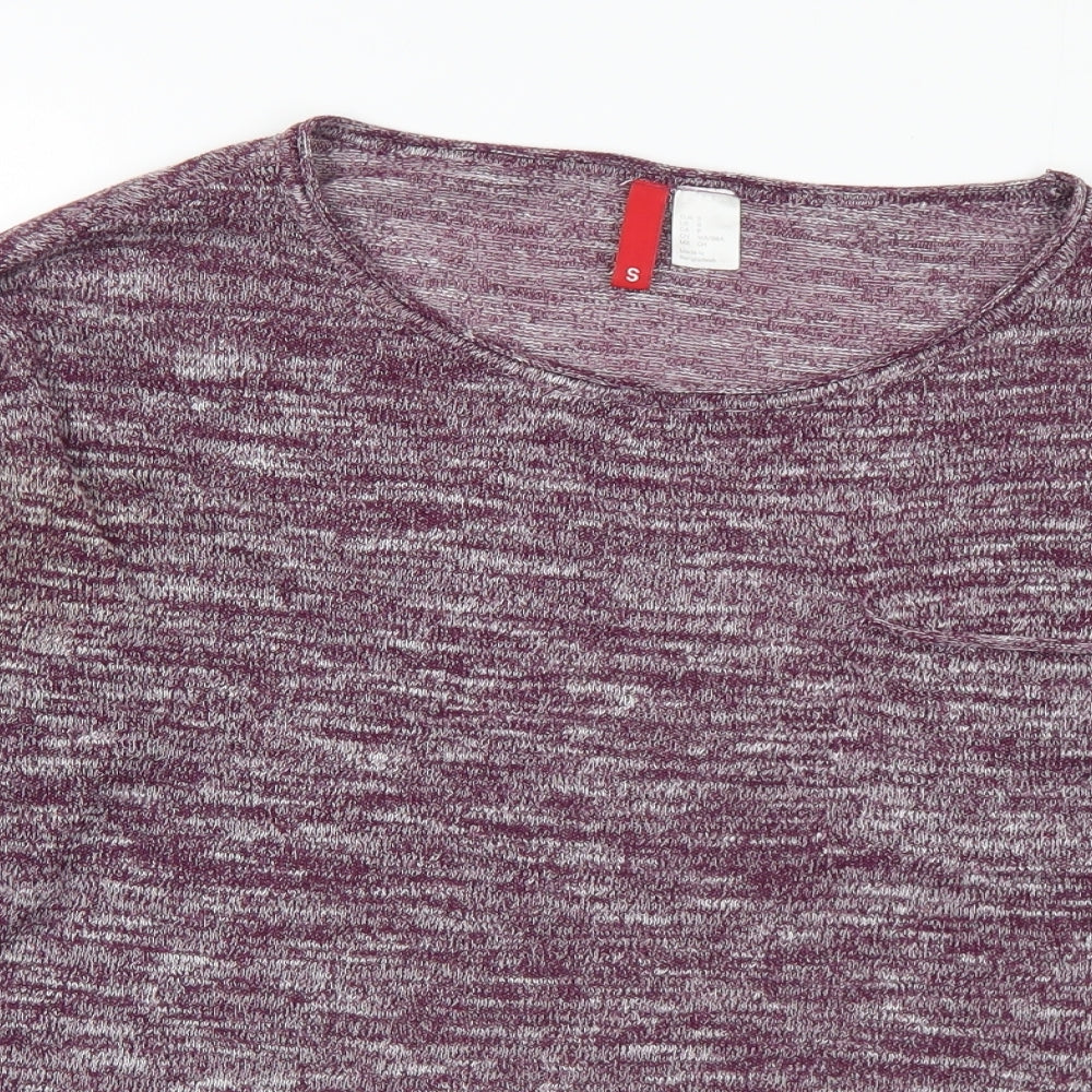 Womens UK Size S Divided Purple Pullover Jumper