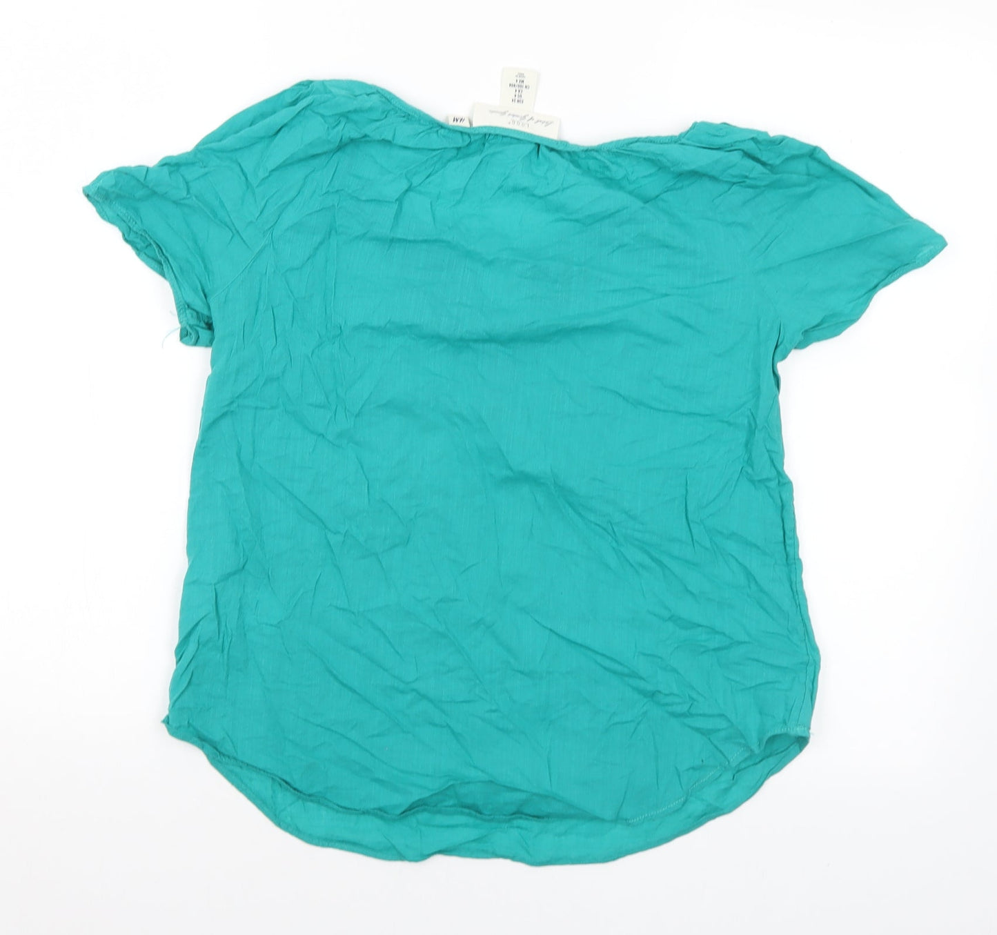 Womens UK Size 6 H&M Green Basic Blouse