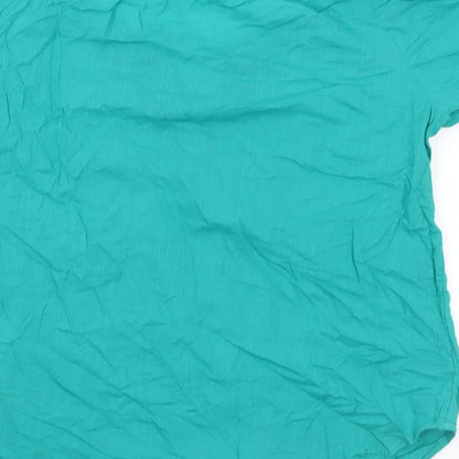 Womens UK Size 6 H&M Green Basic Blouse