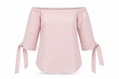 Womens UK Size 10 Lola May Pink Basic Blouse
