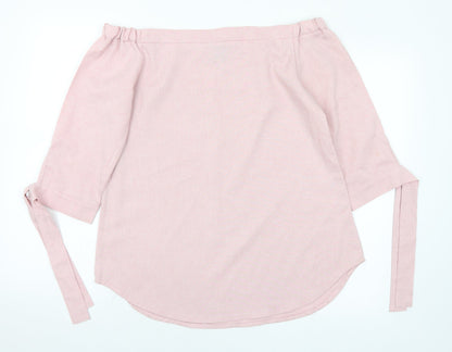 Womens UK Size 10 Lola May Pink Basic Blouse