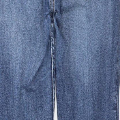 Hollister Womens Blue Cotton Skinny Jeans Size 27 in L28 in Extra-Slim Button
