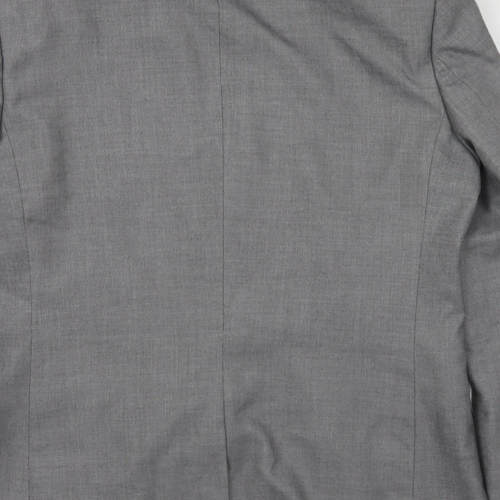 Mens UK Size 40 River Island Regular Grey Suit Jacket