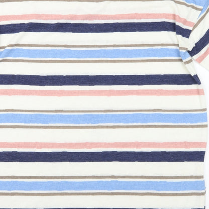 Love Leisure Womens Multicoloured V-Neck Striped Polyester Jumper Size 12