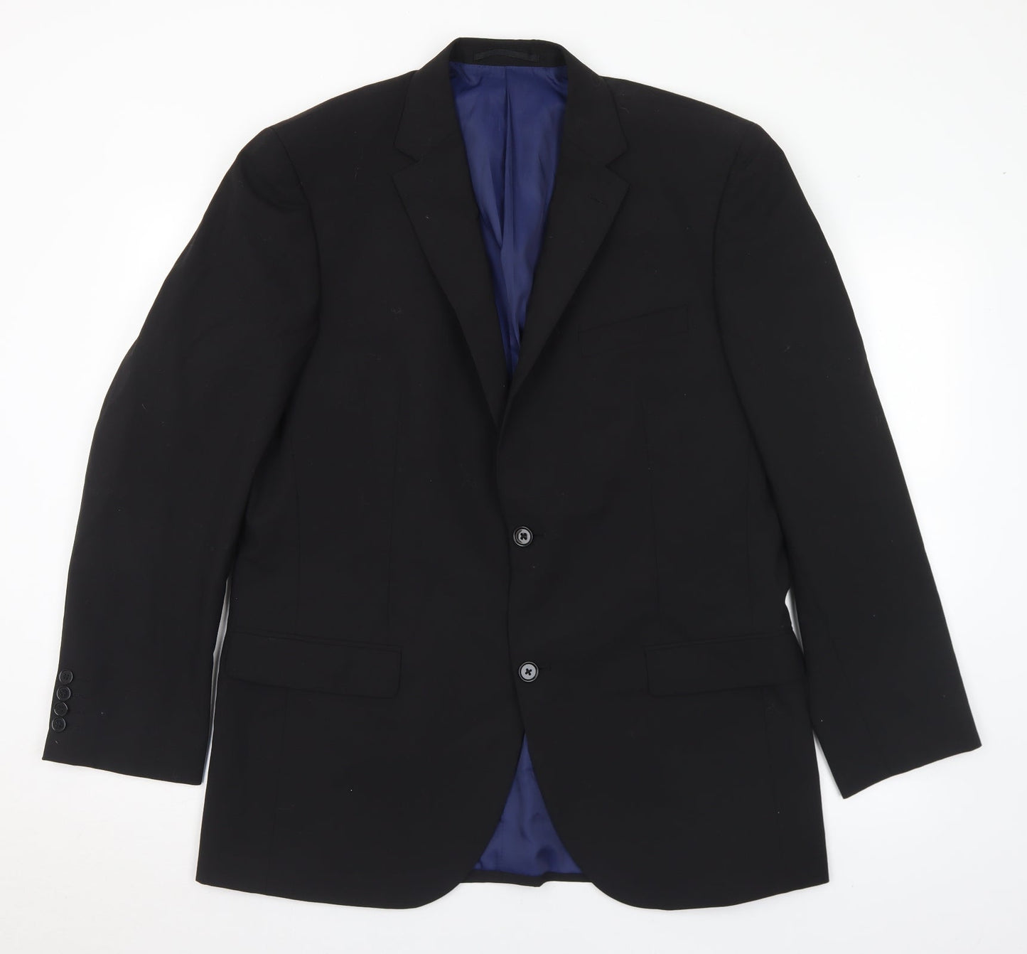 Mens UK Size 42 Lee Greenwood Regular Black Suit Jacket