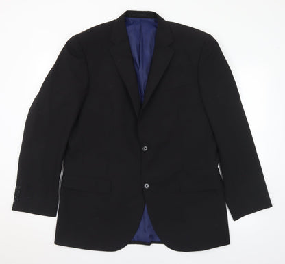 Mens UK Size 42 Lee Greenwood Regular Black Suit Jacket