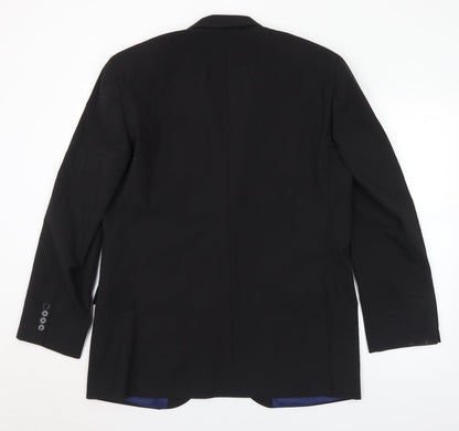 Mens UK Size 42 Lee Greenwood Regular Black Suit Jacket