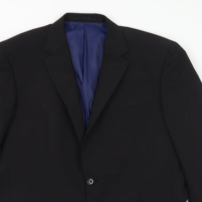 Mens UK Size 42 Lee Greenwood Regular Black Suit Jacket