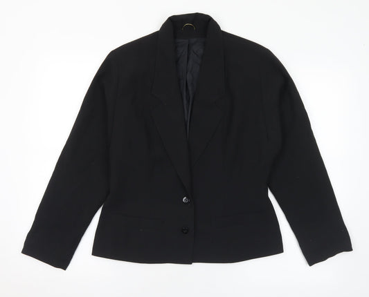 Principles Womens Black Polyester Jacket Suit Jacket Size 12