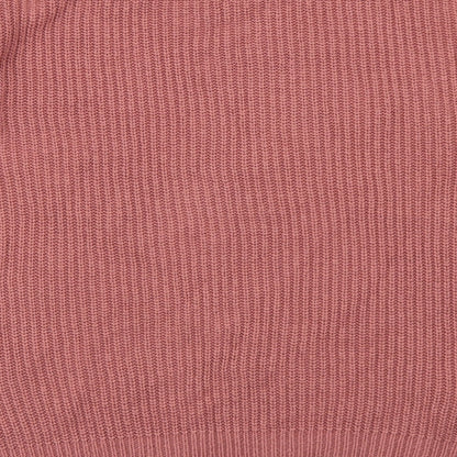 New Look Mens Pink Round Neck Acrylic Pullover Jumper Size M