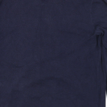 Topman Mens Blue Crew Neck Cotton Pullover Jumper Size M