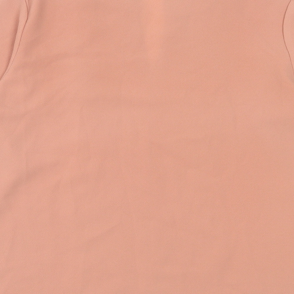 SheIn Womens Beige Polyester Basic Blouse Size S V-Neck