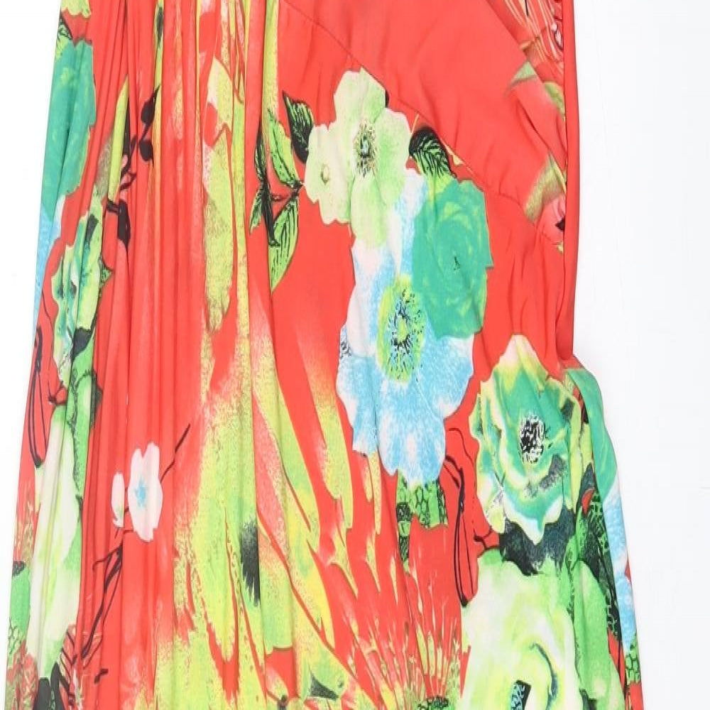 Portobello Punk Womens Multicoloured Floral Polyester A-Line Size S Off the Shoulder Pullover