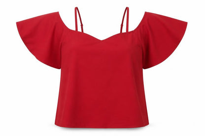 Womens UK Size L SheIn Red Basic Blouse