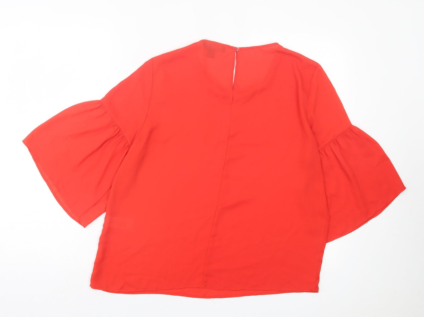 Atmosphere Womens Red Polyester Basic T-Shirt Size 14 Crew Neck