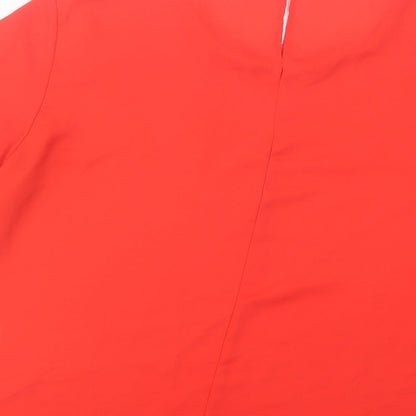 Atmosphere Womens Red Polyester Basic T-Shirt Size 14 Crew Neck