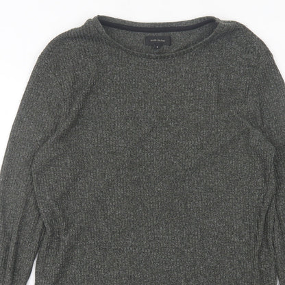 Womens UK Size S River Island Green Basic T-Shirt