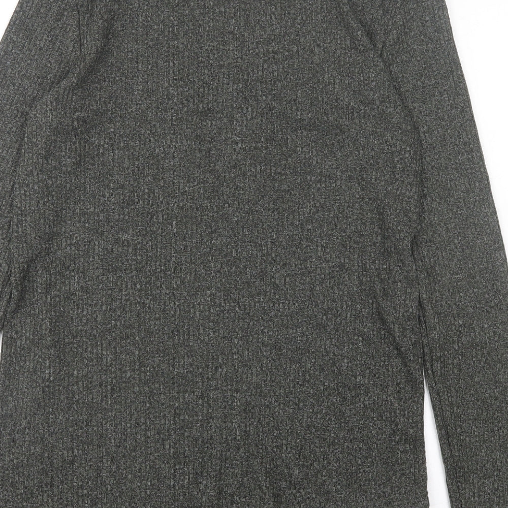 Womens UK Size S River Island Green Basic T-Shirt