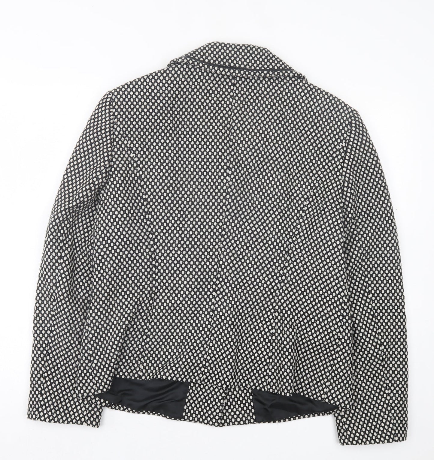 Gerry Weber Womens Black Argyle/Diamond Jacket Size 16 Button