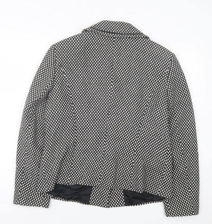 Gerry Weber Womens Black Argyle/Diamond Jacket Size 16 Button