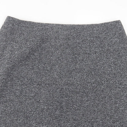 Principles Womens Grey Polyester A-Line Skirt Size 14 Zip