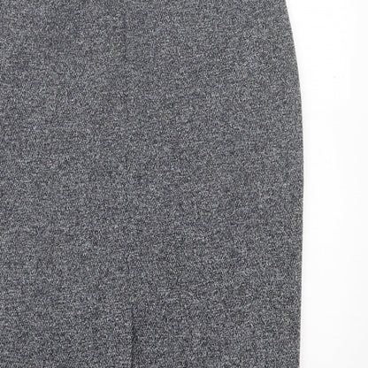Principles Womens Grey Polyester A-Line Skirt Size 14 Zip