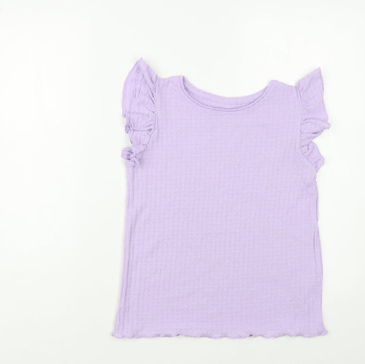 Womens UK Size S Dunnes Stores Purple Basic T-Shirt