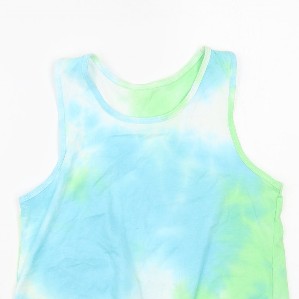 Womens UK Size S Dunnes Stores Blue Basic Tank
