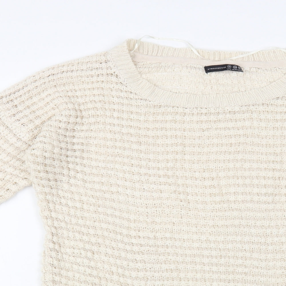 Womens UK Size 10 Atmosphere Beige Tunic Jumper